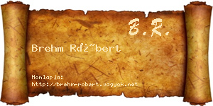 Brehm Róbert névjegykártya